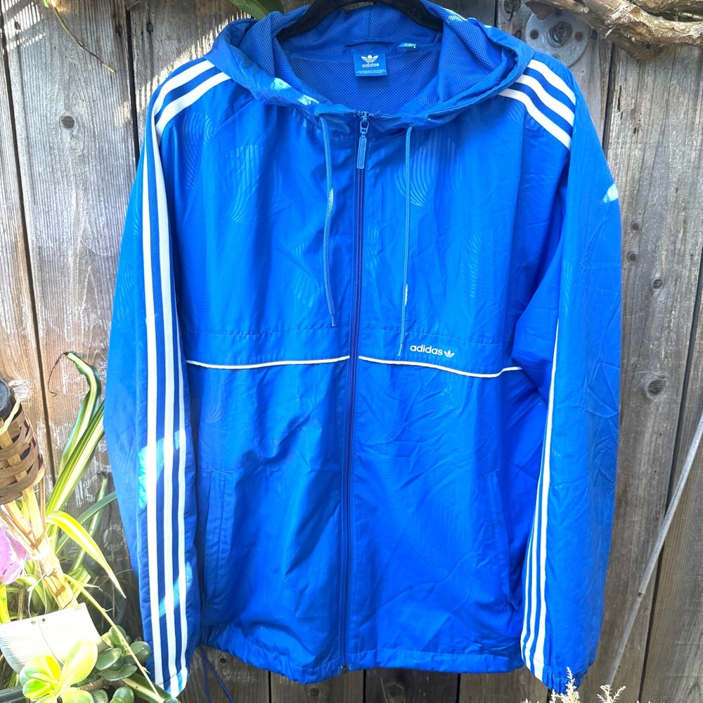 Adidas Men's Vibrant Blue Windbreaker